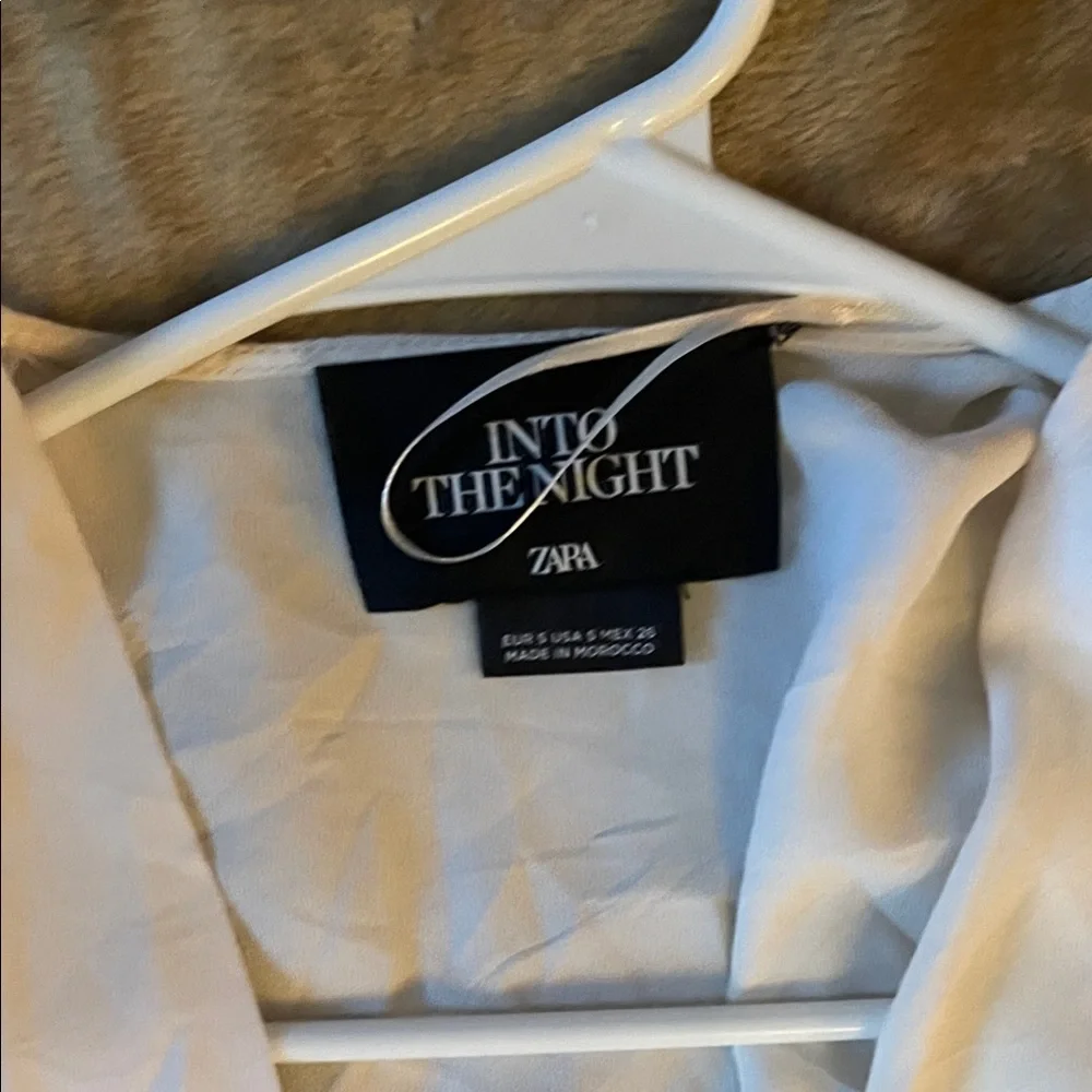 Zara Ivory Long Sleeve Maxi Dress - Picture 4 of 6